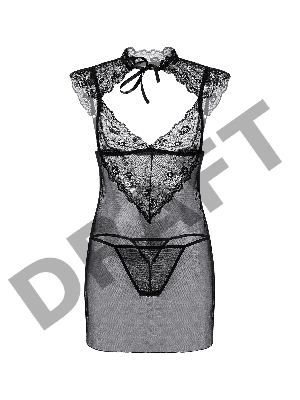 Комбинация и стринги Candy Girl Luscious, черный, XL