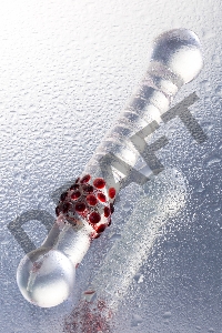 Двусторонний фаллоимитатор Sexus Glass, стекло, прозрачный, 22 см