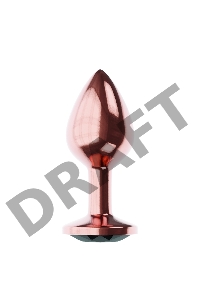 Пробка цвета розового золота с черным кристаллом Diamond Jet Shine L - 8,3 см.