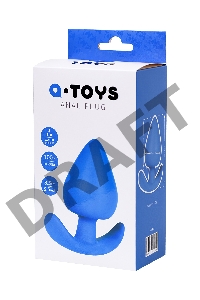Анальная пробка A-Toys by TOYFA Nosh, силикон, синяя, 8,3 см
