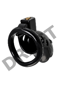 Пояс верности мужской Black&Red by TOYFA, ABS пластик, черный, 10 см