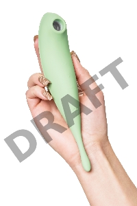 Вакуум-волновой бесконтактный стимулятор клитора Satisfyer Twirling Pro, силикон, зеленый