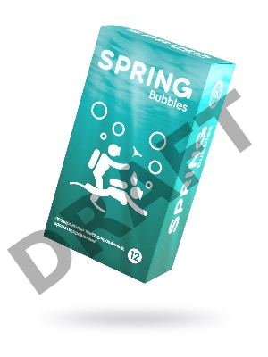 Презервативы Spring Bubbles, с точечной поверхностью, латекс, 17,5 см, 12 шт
