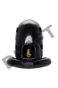 Пояс верности мужской Black&Red by TOYFA, ABS пластик, черный, 10 см