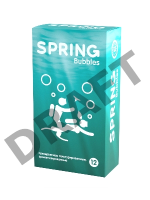 Презервативы Spring Bubbles, с точечной поверхностью, латекс, 17,5 см, 12 шт