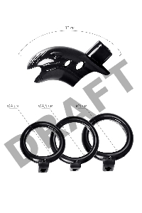 Пояс верности мужской Black&Red by TOYFA, ABS пластик, черный, 10 см