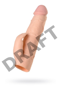 Насадка Toyfa XLover, для увеличения размера, TPE, телесный, 16,8 см