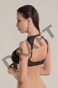 Бралетт Waname Delicacy c фигурными вырезами черный (42-44)