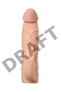 Насадка Toyfa XLover, для увеличения размера, TPE, телесный, 16,8 см