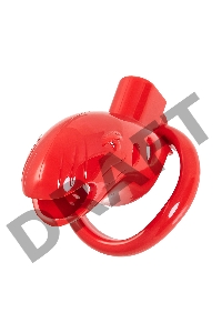 Пояс верности мужской Black&Red by TOYFA, ABS пластик, красный, 10 см