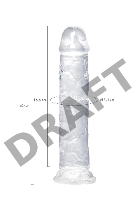 Фаллоимитатор A-Toys by TOYFA Auri, TPE, прозрачный, 20 см