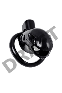 Пояс верности мужской Black&Red by TOYFA, ABS пластик, черный, 10 см