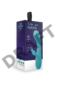 Вибратор кролик Naya, цвет аквамарин (SOLAR collection)