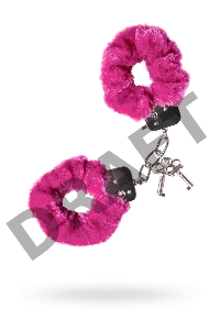 Наручники TOYFA Theatre, меховые, розовые, 28 см.