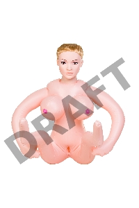 Кукла надувная Dolls-X by TOYF Liliana с реалистичной головой, блондинка, с двумя отверстиями