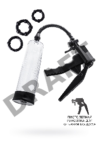 Механическая помпа для пениса Sexus Men Erection Mads, ABS-пластик, черная, 62 см