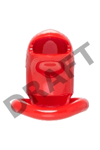 Пояс верности мужской Black&Red by TOYFA, ABS пластик, красный, 10 см