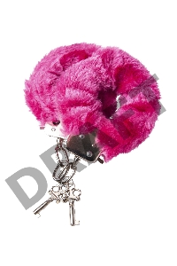 Наручники TOYFA Theatre, меховые, розовые, 28 см.