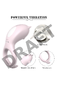 Нежно-розовое эрекционное кольцо CORA с вибрацией
