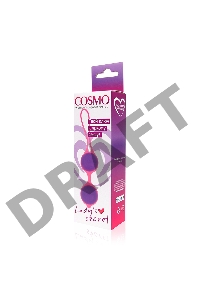 Фиолетово-розовые вагинальные шарики Cosmo