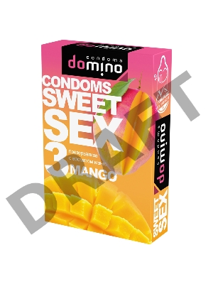 Презервативы Luxe DOMINO  SWEETSEX, манго  №3  , 18 см
