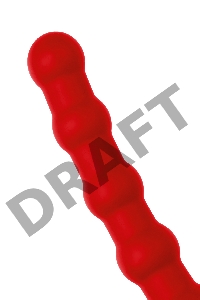 Насадка на пенис для двойного проникновения Black&Red by TOYFA, силикон, красная, 19,5 см