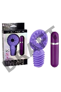 Фиолетовое эрекционное виброкольцо с 10 режимами вибрации Dash