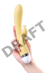 Вибратор с клиторальным стимулятором Flovetta by Toyfa Aster, силикон, желтый, 22 см