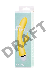 Вибратор с клиторальным стимулятором Flovetta by Toyfa Aster, силикон, желтый, 22 см