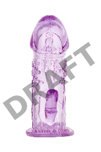 Насадка на пенис TOYFA, TPE, фиолетовая, 13 см