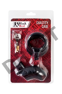 Пояс верности мужской Black&Red by TOYFA, ABS пластик, черный, 10 см