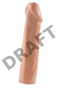 Телесная насадка-удлинитель Extension sleeve - 17 см.