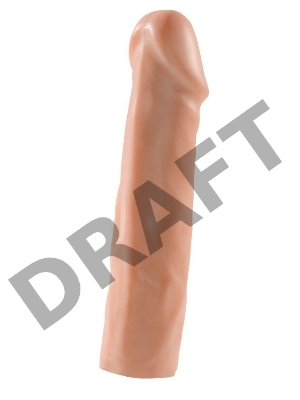 Телесная насадка-удлинитель Extension sleeve - 17 см.
