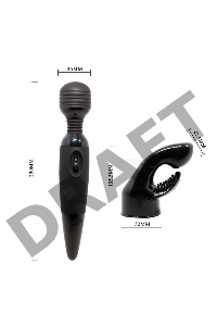 Вибромассажер SENSUAL MASSAGER для тела со сменной насадкой на головку
