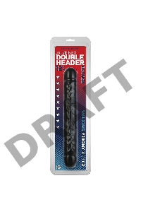 Фаллоимитатор двухголовый черный Jr. Veined Double Header 12 - Bender - Black