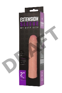 Насадка-удлинитель Extension sleeve телесного цвета - 18,5 см.