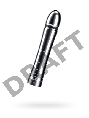 Фаллоимитатор Mystim Glossy Glen, электростимуляция, хирургическая сталь, серебряный, 14 см