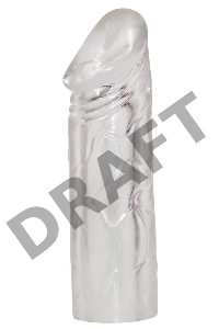 Насадка на член прозрачная, закрытая Mega Dick Sleeve