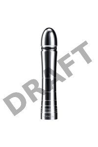 Фаллоимитатор Mystim Glossy Glen, электростимуляция, хирургическая сталь, серебряный, 14 см