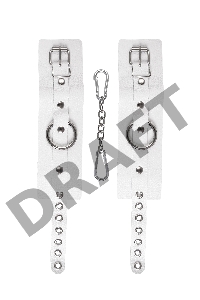 Наручники Pecado BDSM, мягкие с люверсами, натуральная кожа, белые