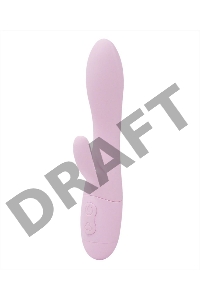 Вибратор с клиторальным отростком Kiara, цвет пастельно розовый (SOLAR collection)