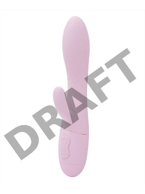 Вибратор с клиторальным отростком Kiara, цвет пастельно розовый (SOLAR collection)