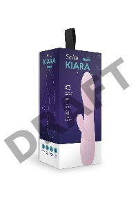 Вибратор с клиторальным отростком Kiara, цвет пастельно розовый (SOLAR collection)