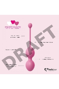Набор из 3 розовых вагинальных шариков FemmeFit Advanced Pelvic Muscle Training Set
