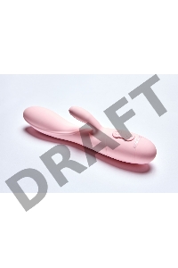 Вибратор с клиторальным отростком Kiara, цвет пастельно розовый (SOLAR collection)