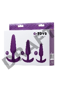 Набор анальных втулок TOYFA  A-toys Jave, силикон, фиолетовый, 3  шт