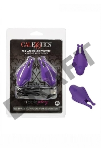 Фиолетовые виброзажимы для сосков Nipple Play Rechargeable Nipplettes