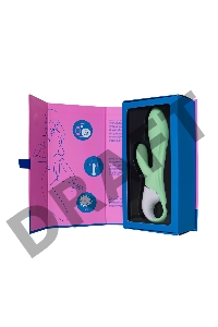 Нереалистичный вибратор Satisfyer Air Pump Bunny 5, силикон, зеленый, 15 см.