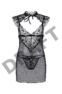 Комбинация и стринги Candy Girl Luscious, черный, OS