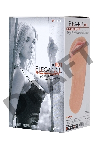 Мастурбатор реалистичный KOKOS ELEGANCE.001, TPR, бежевый, 16 см